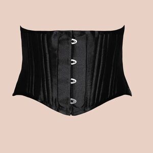 Like new ShaperX boned black satin corset